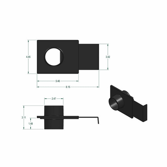 2-1/2 ABS Blast Gate Dust Collection Fitting