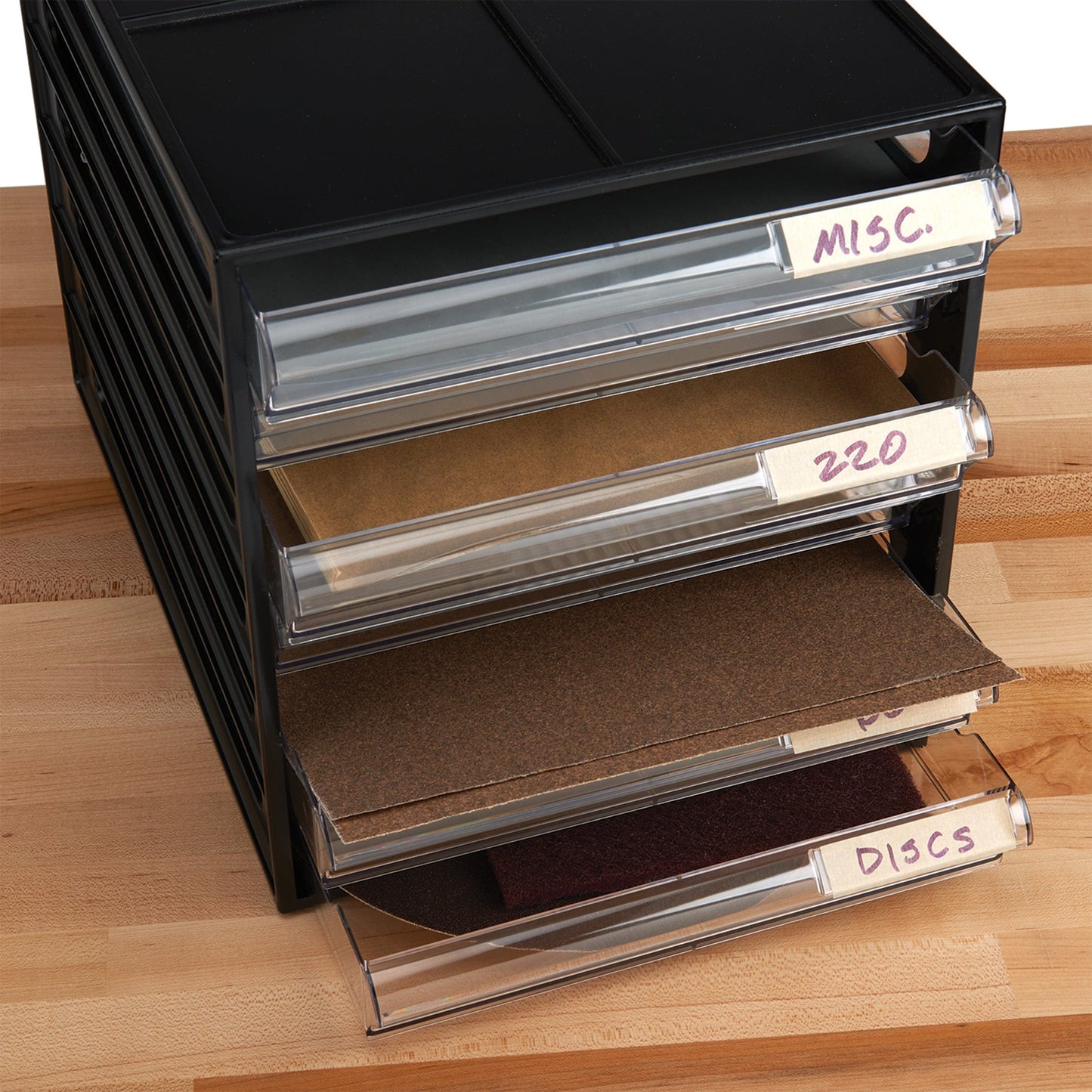 Six Drawer Sandpaper Organizer